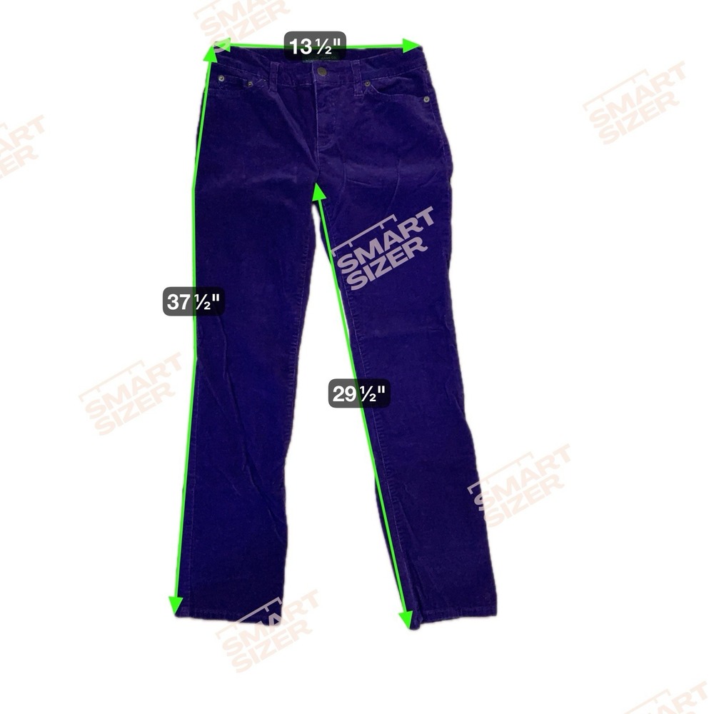 Lauren Ralph Lauren Classic 4 Straight Corduroy Pants Women's Purple - Picture 5 of 5